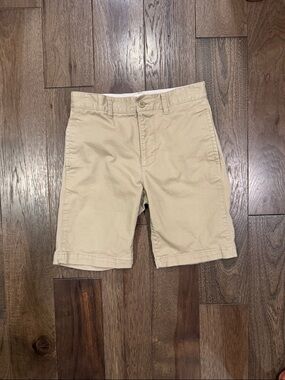 GAP Kids Flat Front Shorts in Beige